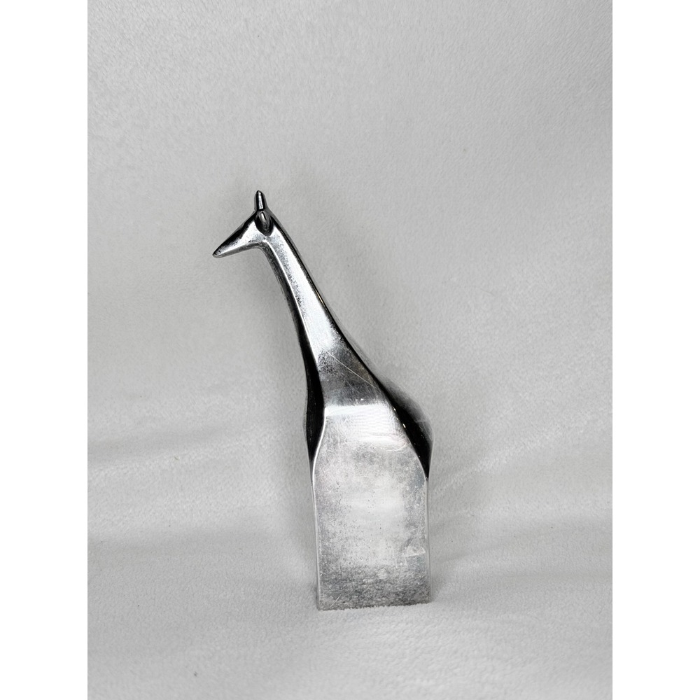 Vintage Dansk Designs Gunnar Cyren Giraffe Silverplate Zinc Japan GC MCM 1970 4"